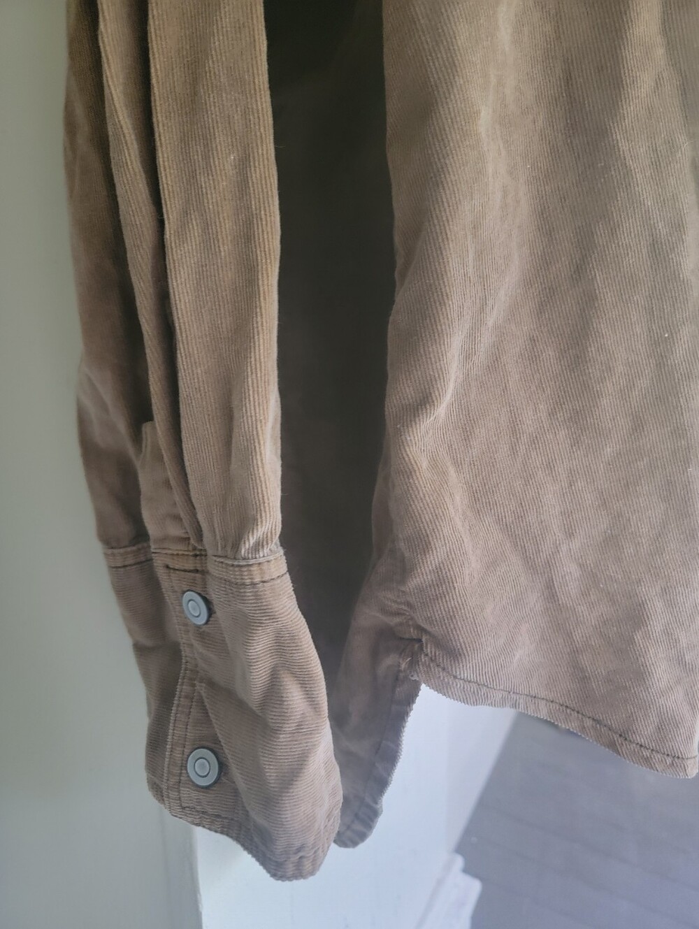 We The Free People Baby Cord Brown Corduroy Button-Down Shirt Top Shacket - Picture 12 of 14